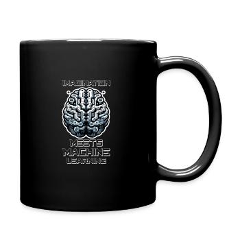 Künstliche Intelligenz, Maschinelles Lernen, Daten - Tasse einfarbig - Schwarz - Rechts