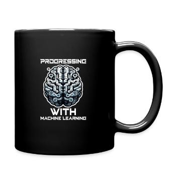 Künstliche Intelligenz, Maschinelles Lernen, Daten - Tasse einfarbig - Schwarz - Rechts
