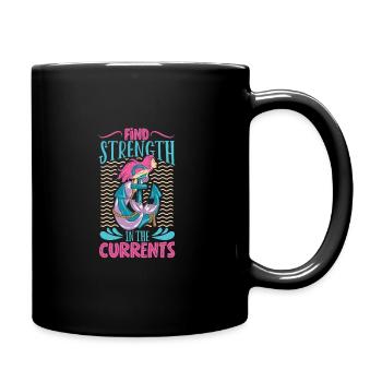 Sirène Reine, Mer, Royal, Océan, Monarque - Mug uni - noir - Droite