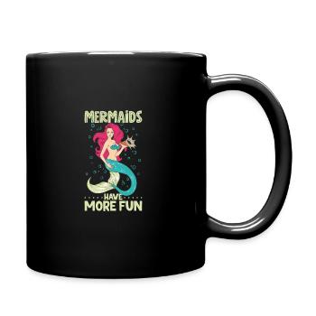 Sirène Reine, Mer, Royal, Océan, Monarque - Mug uni - noir - Droite