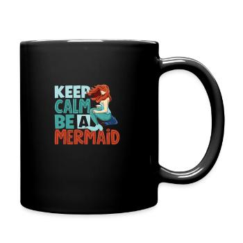 Sirène Reine, Mer, Royal, Océan, Monarque - Mug uni - noir - Droite