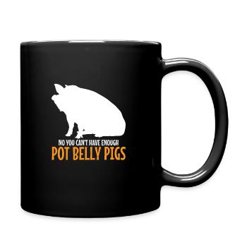 Pot Belly Pig Geschirr Und Leine Pot Belly Pig - Tasse einfarbig - Schwarz - Rechts