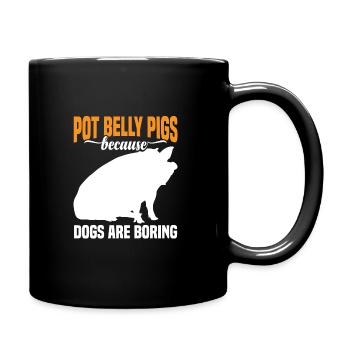 Pot Belly Pig Geschirr Und Leine Pot Belly Pig - Tasse einfarbig - Schwarz - Rechts