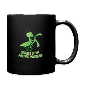 Gottesanbeterin-kostüm Futtergehege - Tasse einfarbig - Schwarz - Rechts