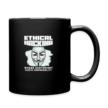 Ethical Hacking Analyst Ethical Cyber Security - Full Colour Mug - black - Right