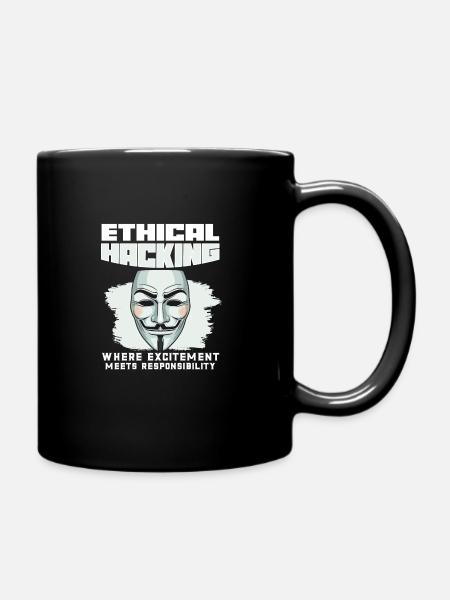 Ethical Hacking Analyst Ethical Cyber Security - Full Colour Mug - black
