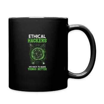 Ethical Hacking Analyst Ethical Cyber Security - Full Colour Mug - black - Right