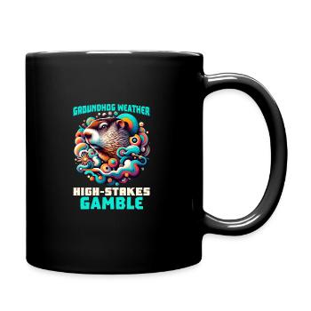 Groundhog Day Enthusiasts 2024, February 2 - Full Colour Mug - black - Right