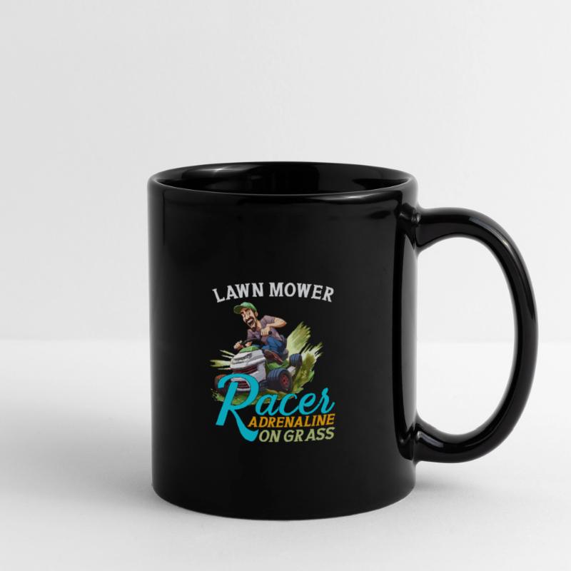 Tondeuse à gazon Tondeuse à gazon de course Tondeuse à gazon de course Mug uni