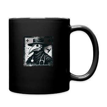 Spooky Halloween Horror Plague Doctor - Full Colour Mug - black - Right