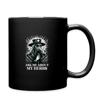 Spooky Halloween Horror Plague Doctor - Full Colour Mug - black - Right