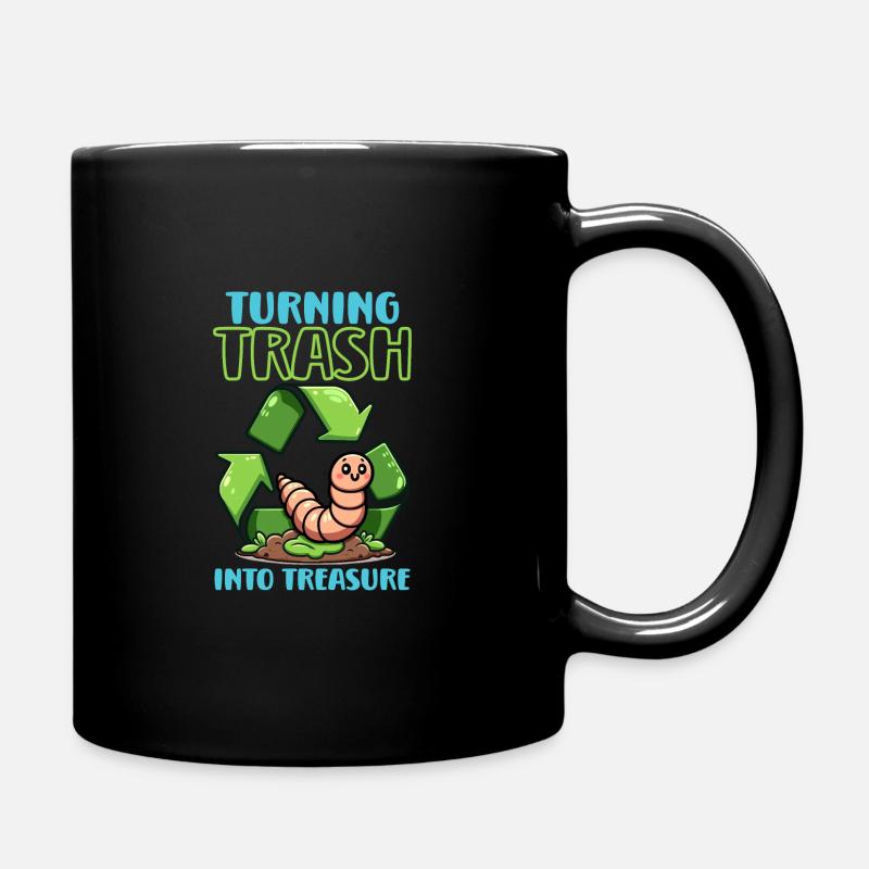 Wurmzucht Regenwurmgärtner Vermikultur - Tasse einfarbig - Schwarz