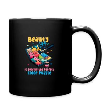Puzzle Lover Jigzaw Puzzle Board Game Puzzler - Full Colour Mug - black - Right