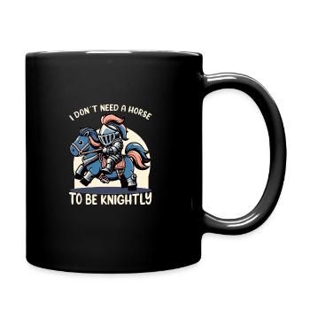 Ritterritter Mittelalterliche Renaissance-rüstung - Tasse einfarbig - Schwarz - Rechts