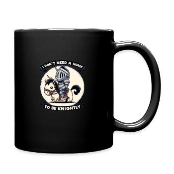 Ritterritter Mittelalterliche Renaissance-rüstung - Tasse einfarbig - Schwarz - Rechts