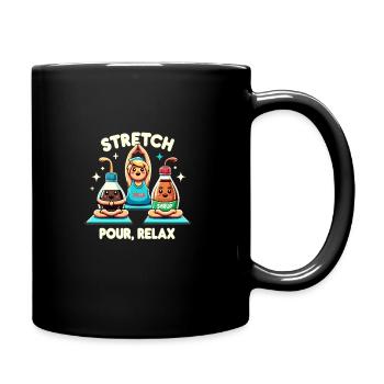 Maple Syrup Canada Tradition and Cones - Full Colour Mug - black - Right