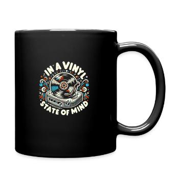 Vinyl Records Lp Collectors Record Lovers - Full Colour Mug - black - Right