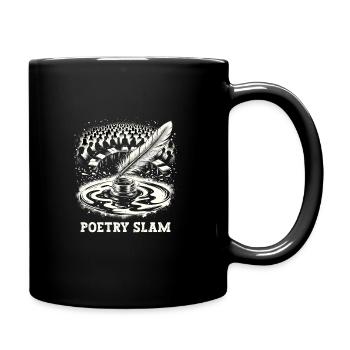 Poetry Slam Writer Poet Literature Slam Poetry Day - Full Colour Mug - black - Right
