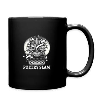 Poetry Slam Writer Poet Literature Slam Poetry Day - Full Colour Mug - black - Right