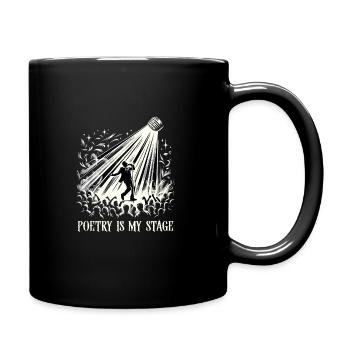 Poetry Slam Writer Poet Literature Slam Poetry Day - Full Colour Mug - black - Right