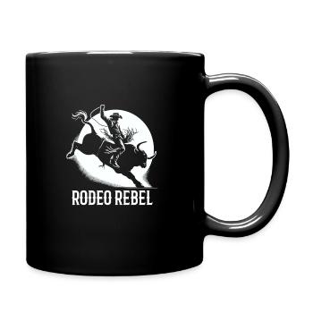 Rodeo Bull Riding Livestock Show Farmer Cattle - Tasse einfarbig - Schwarz - Rechts