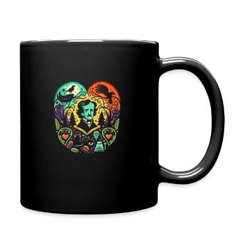 Edgar Allan Poe Fan, Classic Literature, - Full Colour Mug - black - Right