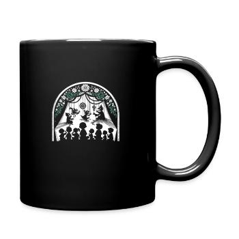 Puppet Mastery Shadow Play Ventriloquist Gift - Full Colour Mug - black - Right