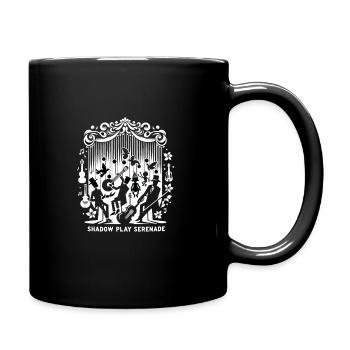 Puppet Mastery Shadow Play ventriloquist gift - Full Colour Mug - black - Right