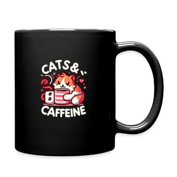 Pause-café amoureux des chats, amoureux du café chat mignon - Mug uni - noir - Droite