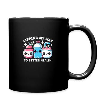Hydration Drink Water Stay Hydrated Hydration - Tasse einfarbig - Schwarz - Rechts