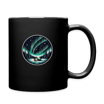 Polarlicht-aurora-verfolger Alaska Wilderness - Tasse einfarbig - Schwarz - Rechts