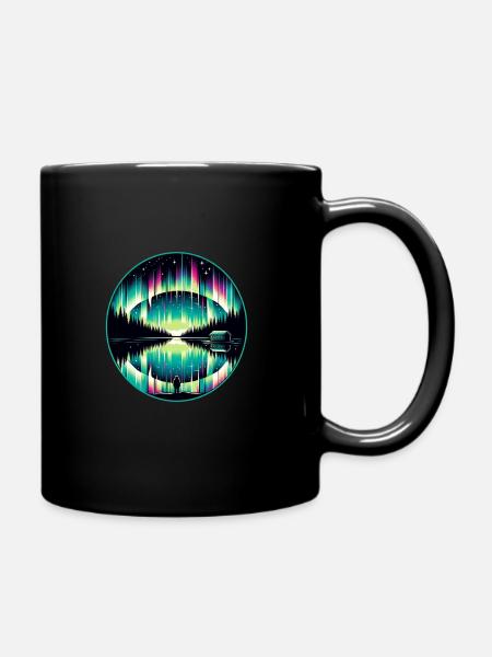 Polarlicht-aurora-verfolger Alaska Wilderness - Tasse einfarbig - Schwarz