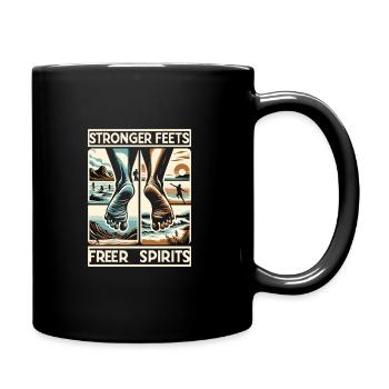 Barefood Lifestlye Ntural Foot Health Foot - Full Colour Mug - black - Right