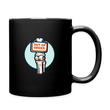 Hip Replacement Surgery Hip Surgery Post-op - Full Colour Mug - black - Right