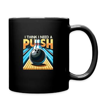 Funny bowling team bowler strike bowling club - Full Colour Mug - black - Right