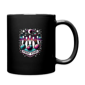 Funny bowling team bowler strike bowling club - Full Colour Mug - black - Right