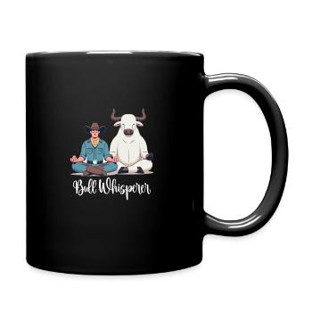 Rodeo Bull Riding Livestock Show Farmer Cattle - Tasse einfarbig - Schwarz - Rechts