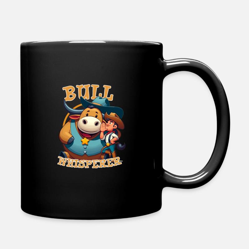 Rodeo Bull Riding Livestock Show Farmer Cattle - Tasse einfarbig - Schwarz