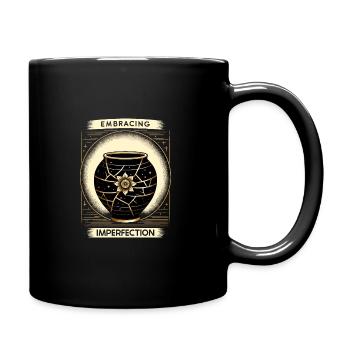 Kintsugi Kintsukuroi Imperfekte Japanische Kunst - Tasse einfarbig - Schwarz - Rechts