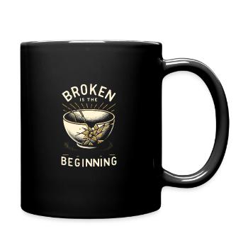 Kintsugi Kintsukuroi Imperfekte Japanische Kunst - Tasse einfarbig - Schwarz - Rechts