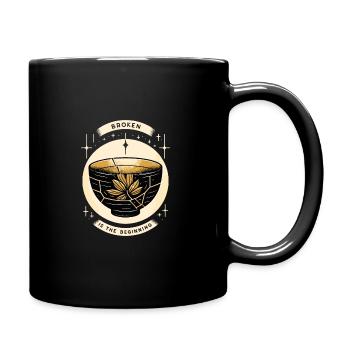 Kintsugi Kintsukuroi Imperfekte Japanische Kunst - Tasse einfarbig - Schwarz - Rechts