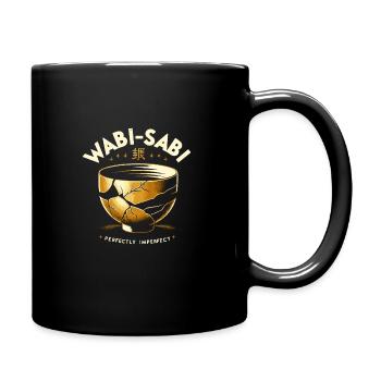Kintsugi Kintsukuroi Imperfekte Japanische Kunst - Tasse einfarbig - Schwarz - Rechts