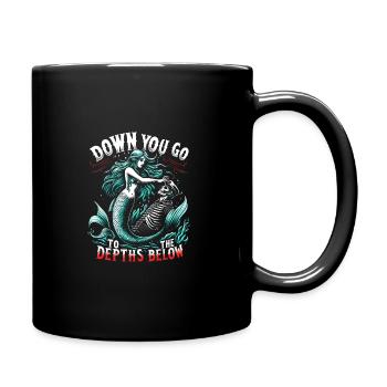 Creepy Sirens, Horror Mermaid, Creepy - Full Colour Mug - black - Right