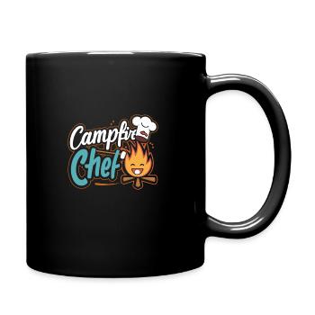 Scout Camping Randonnée en plein air autour d’un feu de camp - Mug uni - noir - Droite