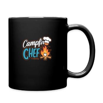 Scout Camping Randonnée en plein air autour d’un feu de camp - Mug uni - noir - Droite