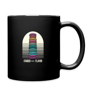 Macaron-liebhaber Französische Macarons - Tasse einfarbig - Schwarz - Rechts