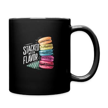 Macaron lovers French macarons - Full Colour Mug - black - Right