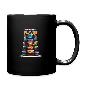 Macaron lovers French macarons - Full Colour Mug - black - Right