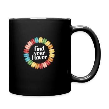 Macaron lovers French macarons - Full Colour Mug - black - Right