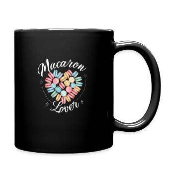 Macaron lovers French macarons - Full Colour Mug - black - Right